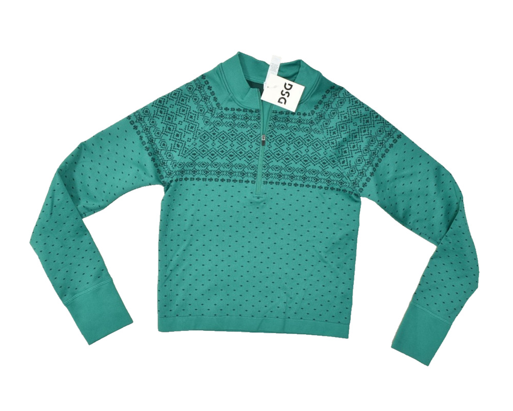 DSG Momentum Seamless Women's 1/4 Zip Pullover Teal Green Long Sleeve Size M NEW